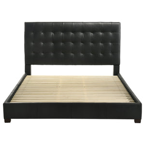 Coaster Medley Genuine Leather King Platform Bed Black