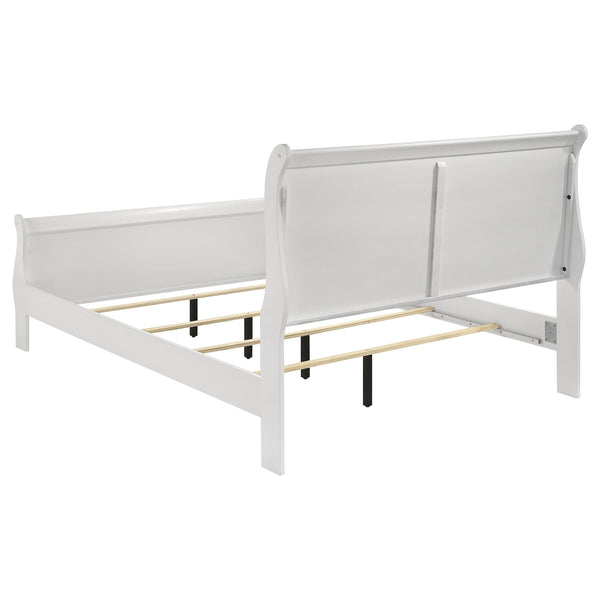 Coaster Louis Philippe 47-Inch King Sleigh Panel Bed White