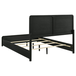 Coaster Cavelle 51-Inch Upholstered King Bed Black