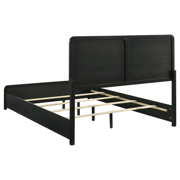 Coaster Cavelle 51-Inch Upholstered King Bed Black