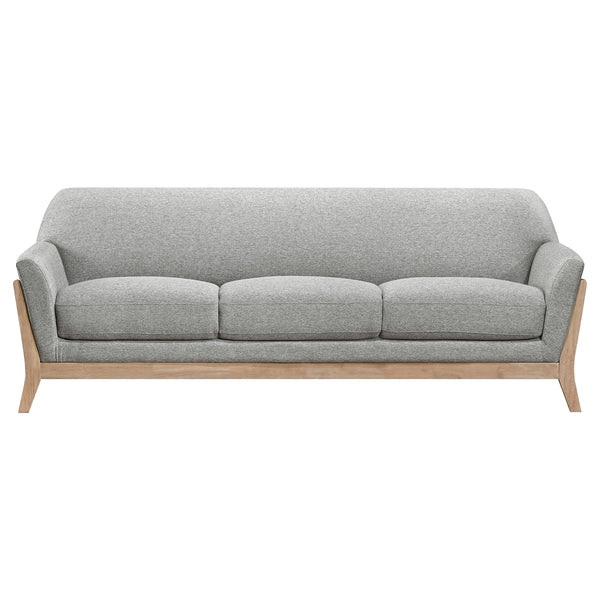 Coaster Vaughn 3-Piece Fabric Upholstered Flared Arm Sofa Set Grey