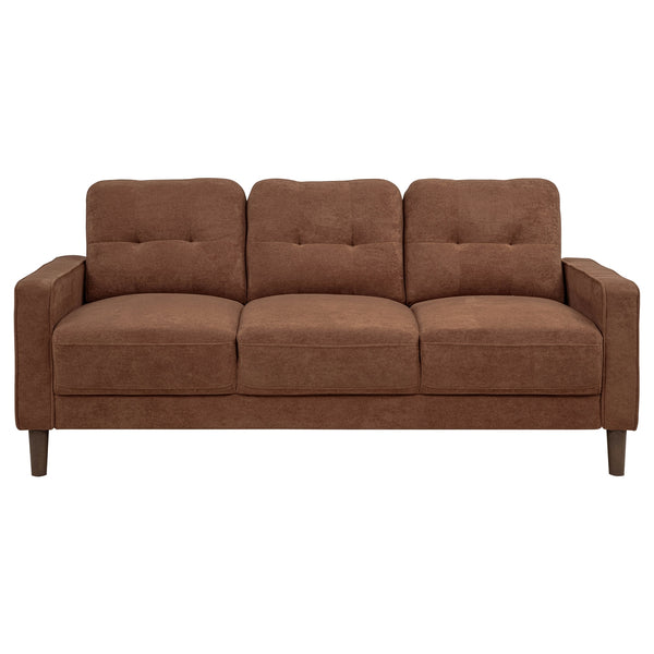 Coaster Bowen Ii 2-Piece Fabric Upholstered Track Arm Sofa Set Rust