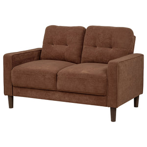 Coaster Bowen Ii Fabric Upholstered Track Arm Loveseat Rust