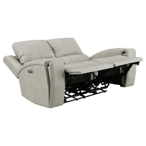 Coaster Brickston Triple Power Reclining Loveseat Grey