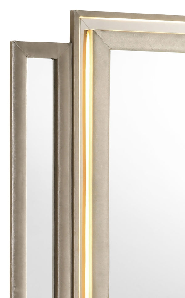 Coaster Lorient LED Dresser Mirror Ivory & Camel