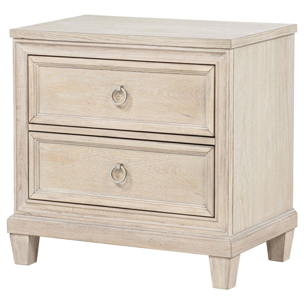 Coaster Pembroke 2-Drawer Nightstand Bedside Table Washed Oak