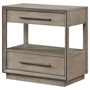 Coaster Durango 2-Drawer Nightstand Bedside Table Taupe Oak