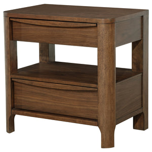 Coaster Maderia 2-Drawer Nightstand Bedside Table Walnut