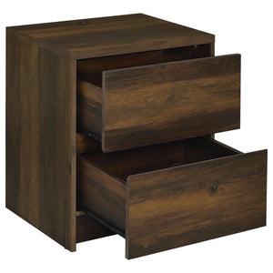Coaster Westpark 2-Drawer Nightstand LED Lights & Usb Dark Pine