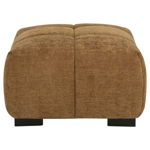 Coaster Octavia Upholstered Rectangular Ottoman Amber