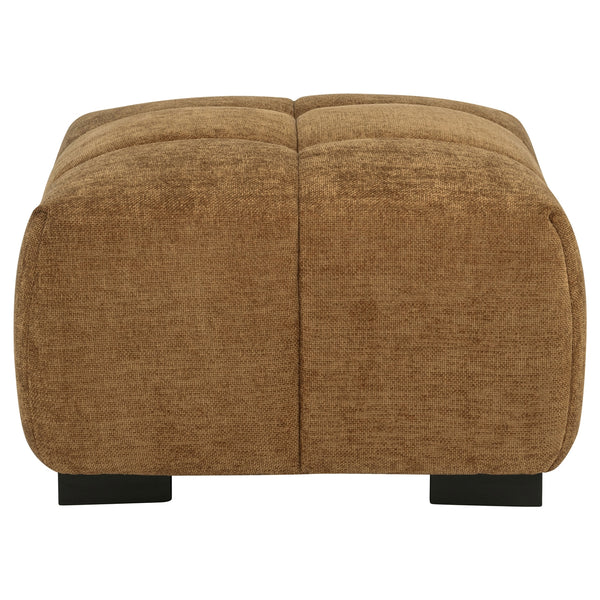 Coaster Octavia Upholstered Rectangular Ottoman Amber