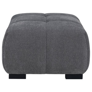 Coaster Octavia Upholstered Rectangular Ottoman Charcoal Grey