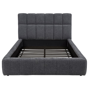 Coaster Nollet 48-Inch Upholstered Queen Panel Platform Bed Grey