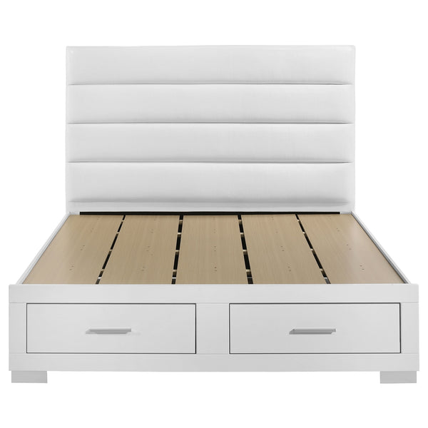 Coaster Felicity Queen Storage Bed White High Gloss
