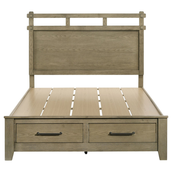 Coaster Hazlewood 59-Inch Queen Panel Storage Bed Vineyard Oak