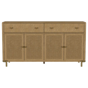 Coaster Arini 2-Drawer Cane Door Dining Sideboard Server Sand Wash