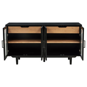 Coaster Middleton 4-Door Sideboard Server With Dual Drawers Black
