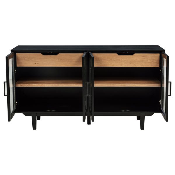 Coaster Middleton 4-Door Sideboard Server With Dual Drawers Black