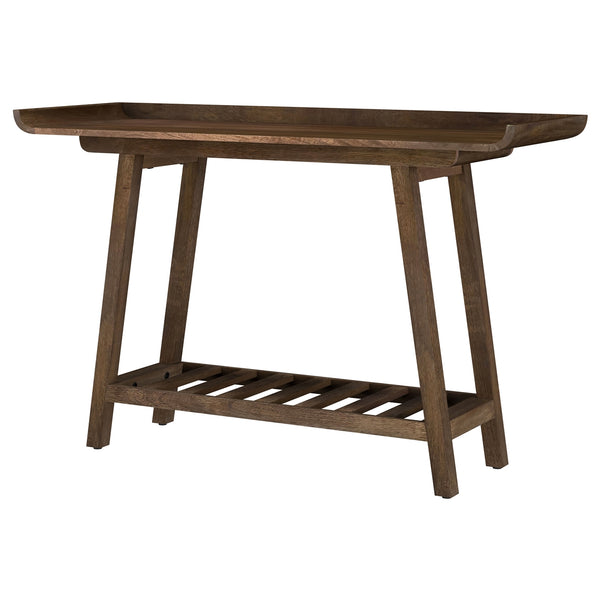 Coaster Ornelas 46-Inch Console Table With Slatted Shelf Mango Brown