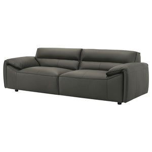 Coaster Buxton Top Grain Leather Upholstered Sofa Graphite