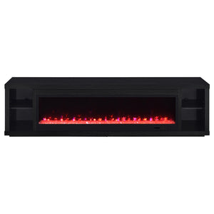Coaster Deiter 79-Inch Tv Stand Fireplace Media Console Black