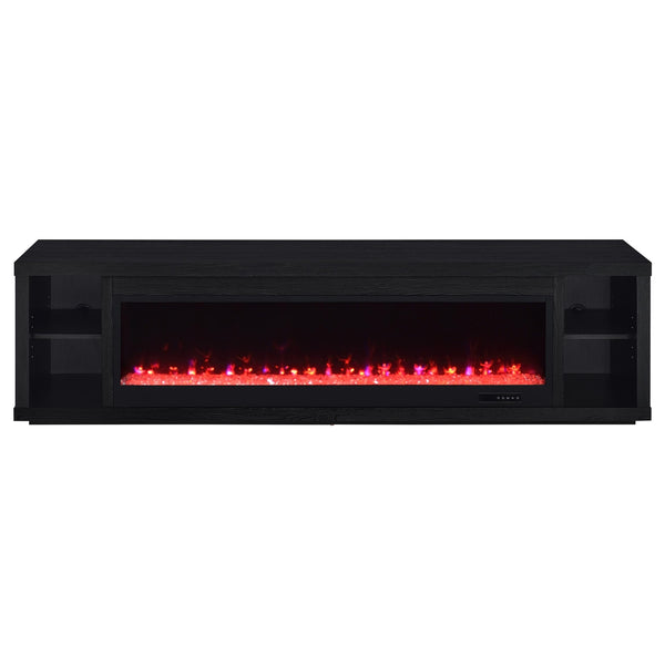 Coaster Deiter 79-Inch Tv Stand Fireplace Media Console Black