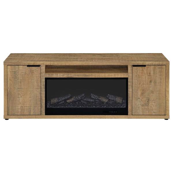 Coaster Fuller 60-Inch 2-Door Tv Stand Fireplace Media Console Mango