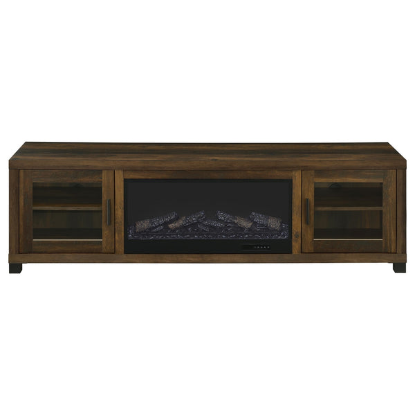 Coaster Havering 71-Inch Tv Stand Fireplace Media Console Dark Pine