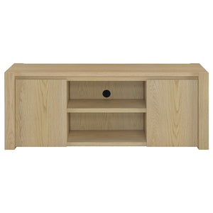 Coaster Laurelton 60-Inch 2-Door Tv Stand Media Console Light Oak