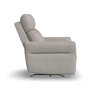 Flexsteel Zero Gravity Artemis Fabric Power Rocking Recliner with Power Headrest, Lumbar, Heat & Massage in Dove