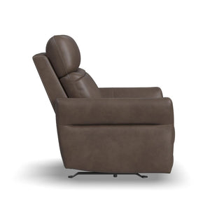 Flexsteel Zero Gravity Artemis Fabric Power Rocking Recliner with Power Headrest, Lumbar, Heat & Massage in Cappuccino