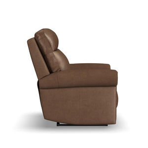 Flexsteel Zero Gravity Alexander Leather Power Recliner with Power Headrest & Lumbar in Khaki