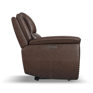 Flexsteel Zero Gravity Beau Fabric Power Recliner with Power Headrest in Sable