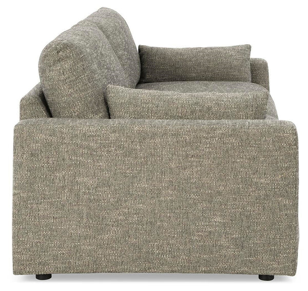 Dramatic Fabric Stationary Sofa Granite