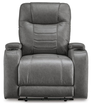 Schooner Zero Gravity P2 Rocks Dual-Power Adjustable Headrest Recliner Slate