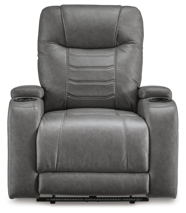 Schooner Zero Gravity P2 Rocks Dual-Power Adjustable Headrest Recliner Slate