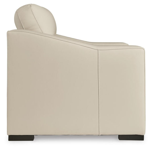 Treasure Trove Oversized Leather Stationary Chair Almond