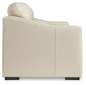 Treasure Trove Leather Stationary Loveseat Almond
