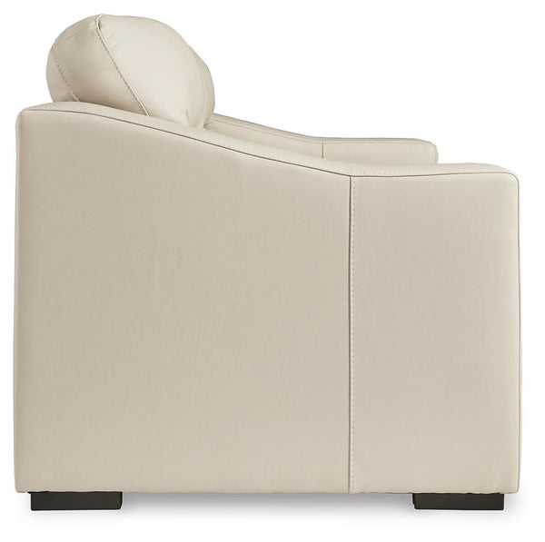 Treasure Trove Leather Stationary Loveseat Almond