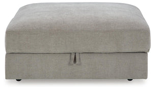 Aslan Court Fabric Ottoman With Storage Flax