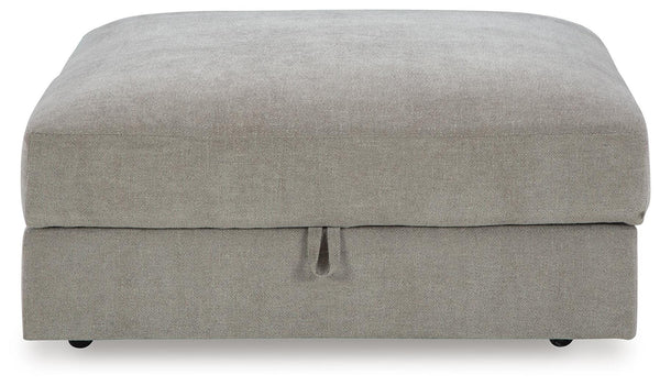 Aslan Court Fabric Ottoman With Storage Flax