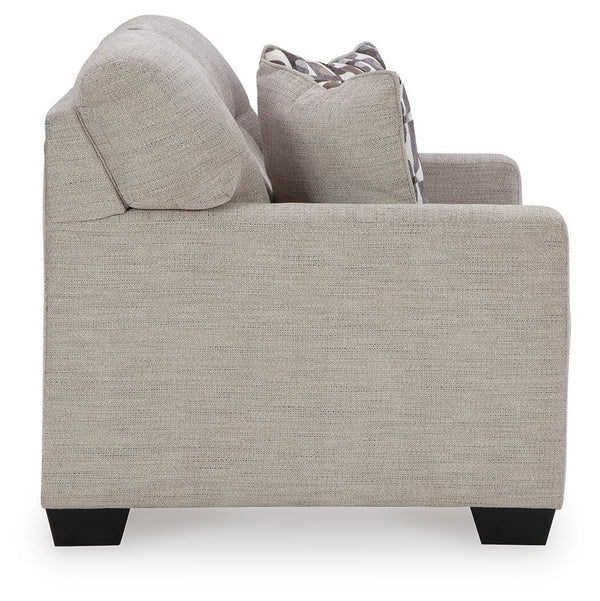 Mahoney Fabric Stationary Loveseat Pebble