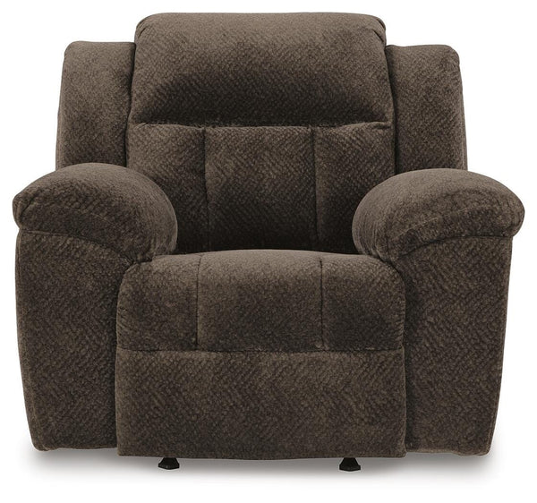 Frohn Fabric Manual Rocker Recliner Chocolate