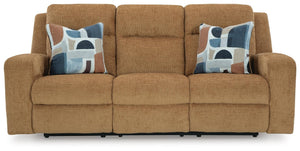 Kanlow Reclining Fabric Sofa Honey