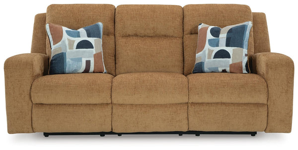Kanlow Reclining Fabric Sofa Honey