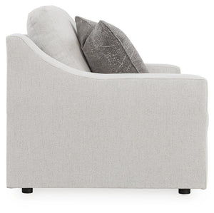 Maitelynn Fabric Stationary Loveseat Chalk