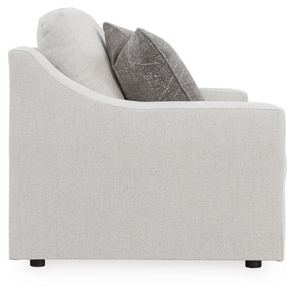 Maitelynn Fabric Stationary Loveseat Chalk