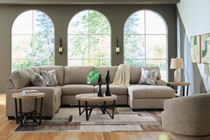 Newellen 3-Piece Fabric Sectional with Chaise Hemp