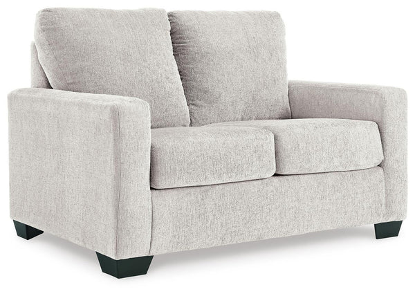 Rannis Twin Fabric Stationary Sofa Sleeper Snow