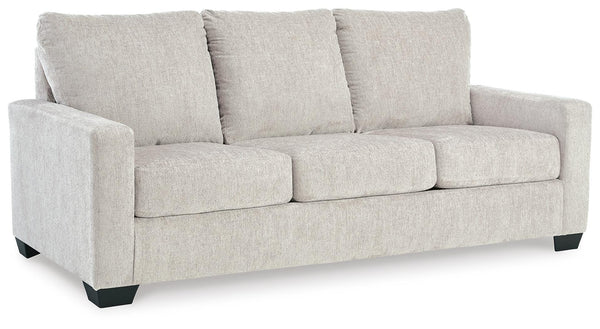 Rannis Queen Fabric Stationary Sofa Sleeper Snow